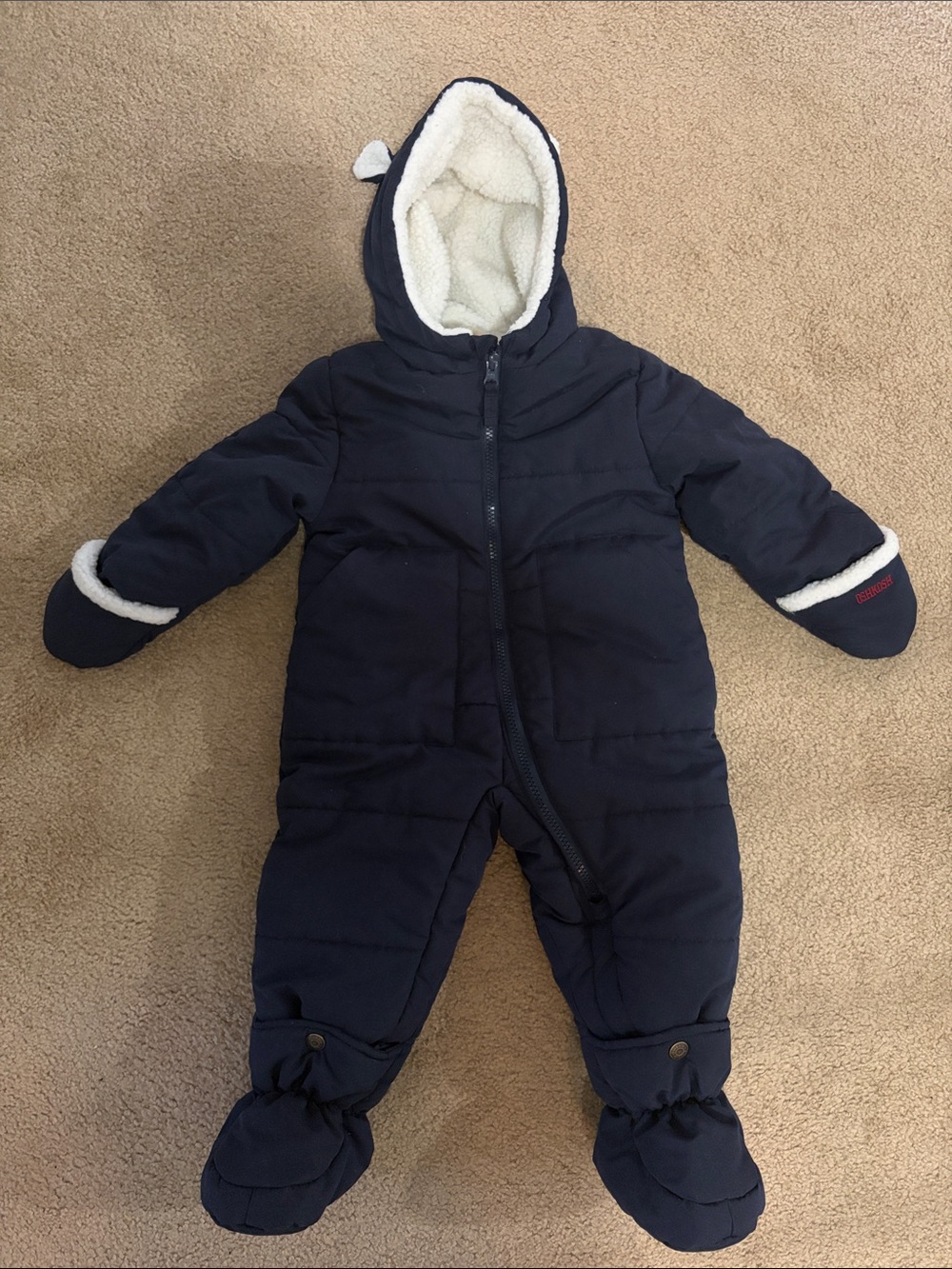 OshKosh B'gosh Navy Hooded Fleece-Lined snowsuit